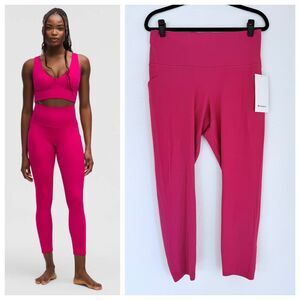NWT Lululemon Align Leggings 25" Pant with Pockets in Passionate Pink Size 14